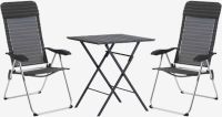 Bộ bàn ghế bistro | SANDVIKA/THORSMINDE | đen/xám | R65xD65xC70cm/R58xS72xC108cm
